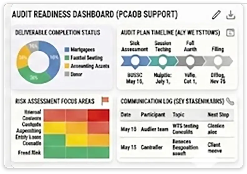 pcaob audit support status kanban